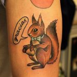 Photo tattoo Squirrel 04.02.2019 №081 - idea for a squirrel tattoo - tattoovalue.net