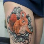 Photo tattoo Squirrel 04.02.2019 №089 - idea for a squirrel tattoo - tattoovalue.net