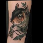 Photo tattoo Squirrel 04.02.2019 №092 - idea for a squirrel tattoo - tattoovalue.net
