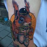 Photo tattoo Squirrel 04.02.2019 №111 - idea for a squirrel tattoo - tattoovalue.net