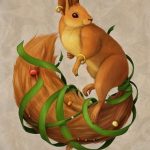 Photo tattoo Squirrel 04.02.2019 №169 - idea for a squirrel tattoo - tattoovalue.net