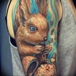 Photo tattoo Squirrel 04.02.2019 №170 - idea for a squirrel tattoo - tattoovalue.net