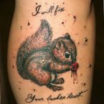 Photo tattoo Squirrel 04.02.2019 №223 - idea for a squirrel tattoo - tattoovalue.net