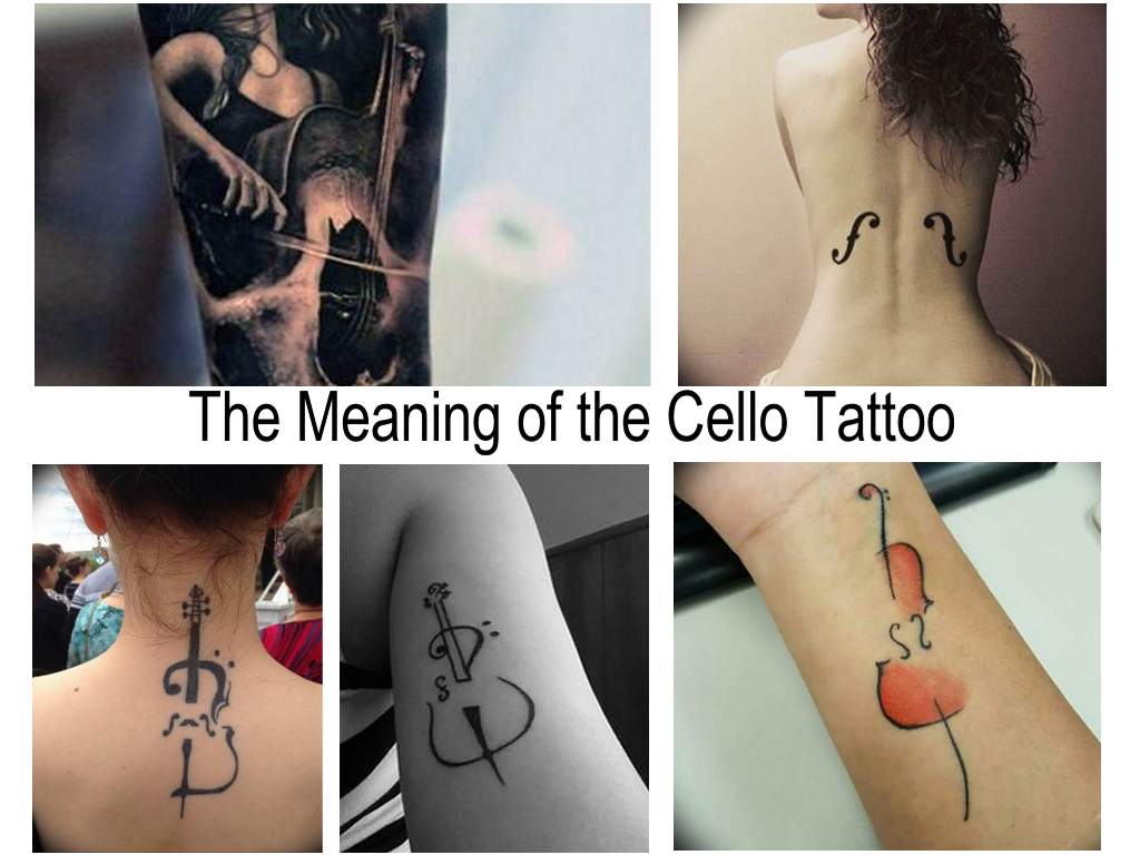 The Meaning of the Cello Tattoo - features of the picture and photo examples of finished tattoos
