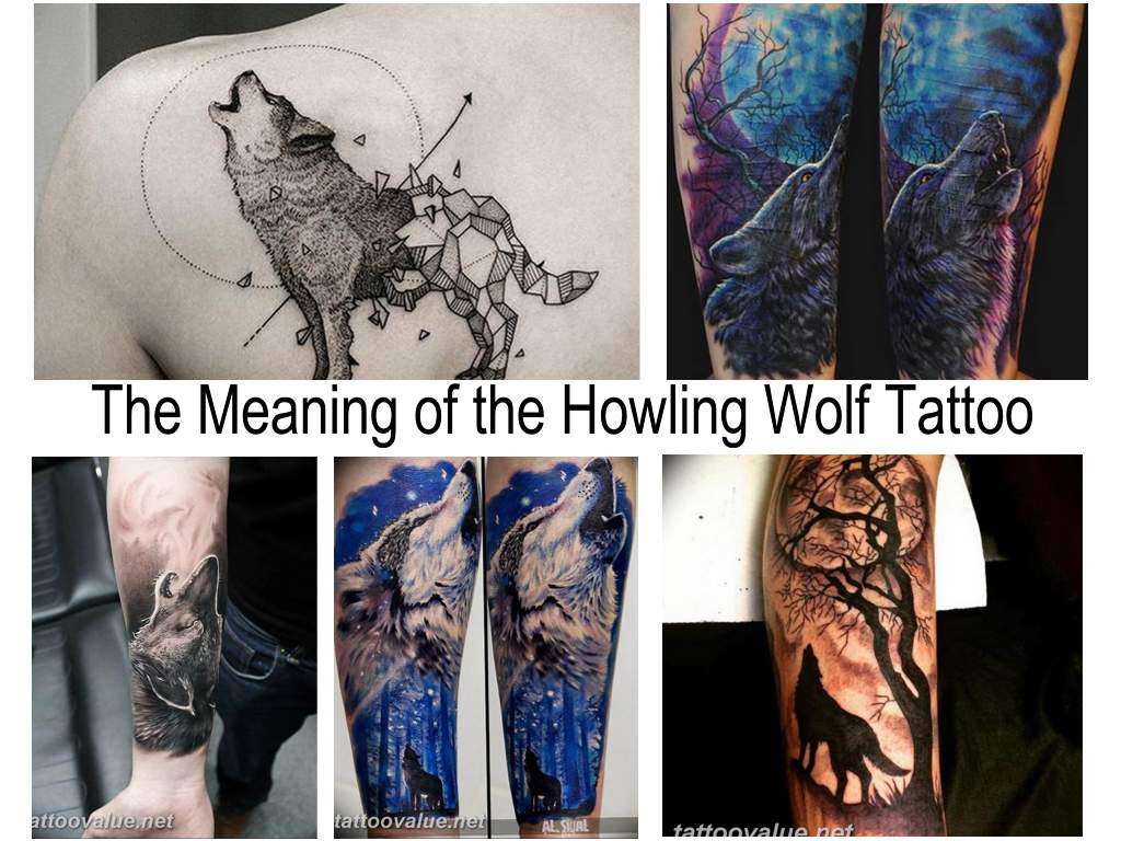 The Meaning of the Howling Wolf Tattoo - information about options and features of drawings - photo examples of finished tattoos