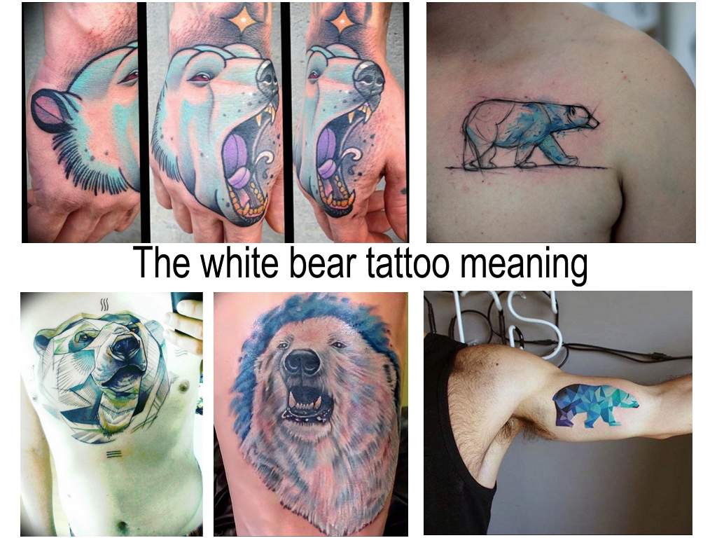 The white bear tattoo meaning - information about the features of the picture and photos of finished tattoos