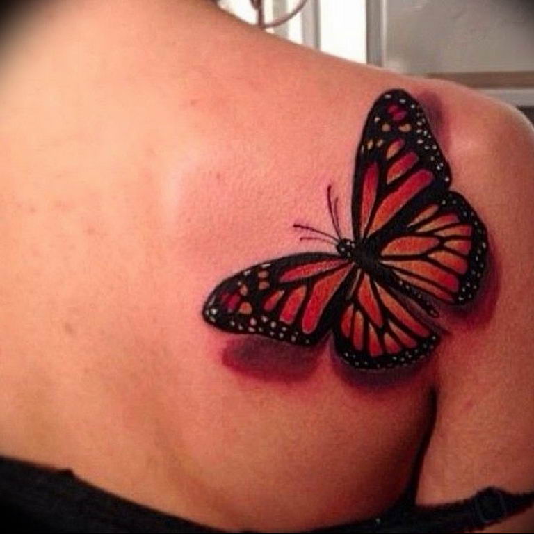 butterfly tattoo photo 04.02.2019 № 080 - tattoo idea with a butterfly - ta...