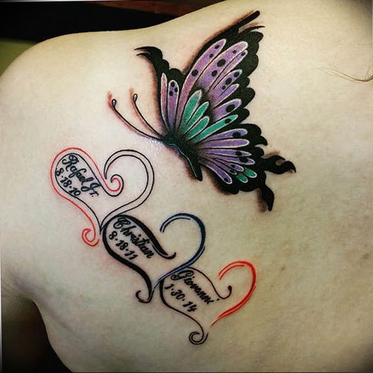butterfly tattoo photo  №347 - tattoo idea with a butterfly -   