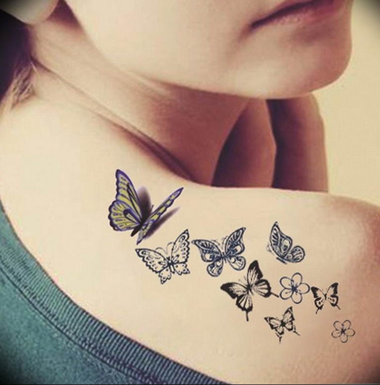 butterfly tattoo photo 04.02.2019 №014 - tattoo idea with a butterfly - tattoovalue.net