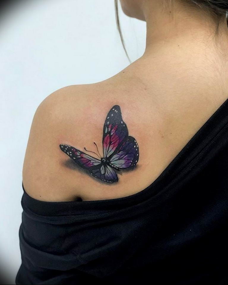 butterfly tattoo photo 04.02.2019 №026 - tattoo idea with a butterfly - tattoovalue.net