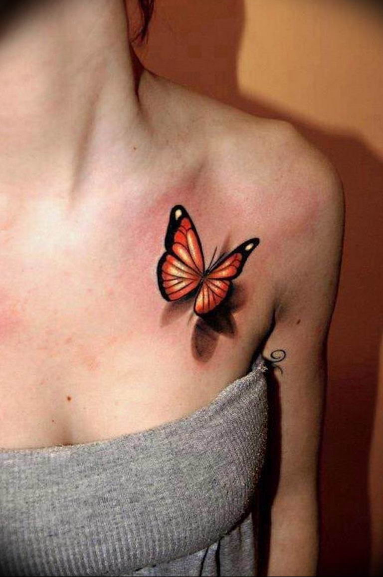 butterfly tattoo photo 04.02.2019 №028 - tattoo idea with a butterfly - tattoovalue.net