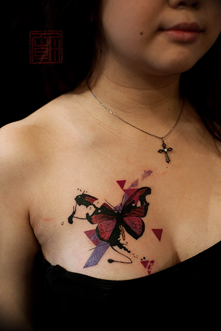 butterfly tattoo photo 04.02.2019 №061 - tattoo idea with a butterfly - tattoovalue.net