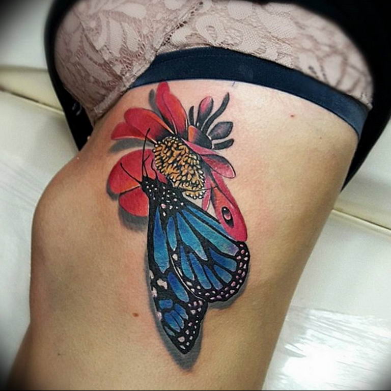 butterfly tattoo photo 04.02.2019 №067 - tattoo idea with a butterfly - tattoovalue.net