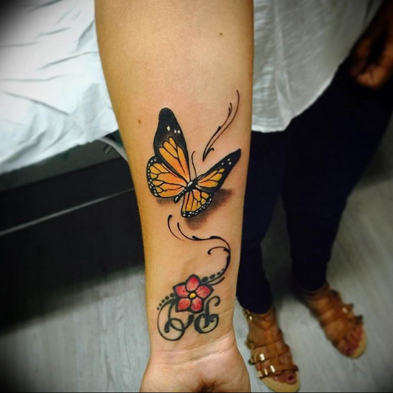 butterfly tattoo photo 04.02.2019 №078 - tattoo idea with a butterfly - tattoovalue.net
