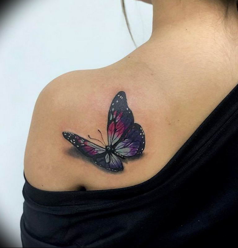 butterfly tattoo photo 04.02.2019 №129 - tattoo idea with a butterfly - tattoovalue.net