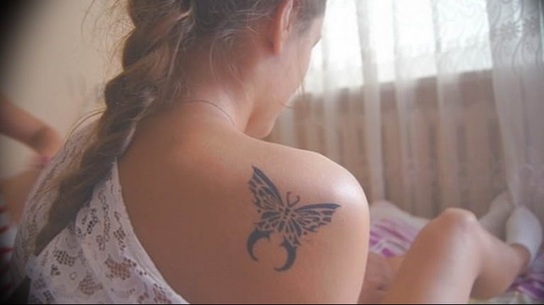 butterfly tattoo photo 04.02.2019 №140 - tattoo idea with a butterfly - tattoovalue.net
