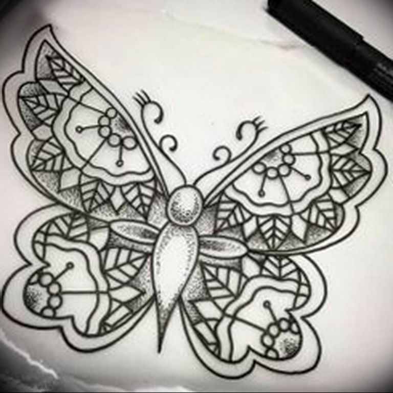butterfly tattoo photo 04.02.2019 №180 - tattoo idea with a butterfly - tattoovalue.net