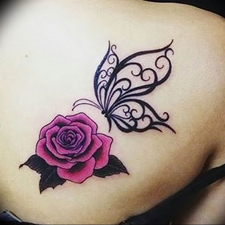 butterfly tattoo photo 04.02.2019 №242 - tattoo idea with a butterfly - tattoovalue.net
