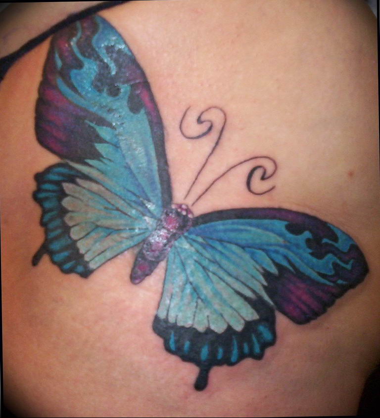 butterfly tattoo photo 04.02.2019 №257 - tattoo idea with a butterfly - tattoovalue.net