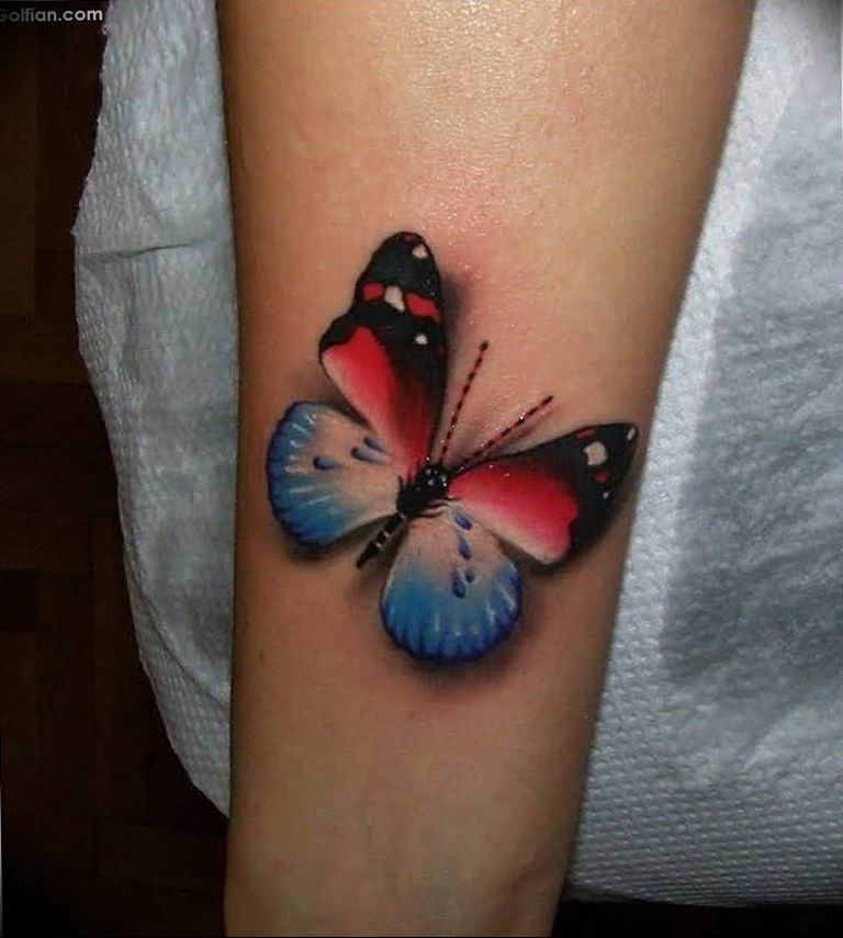 butterfly tattoo photo 04.02.2019 №338 - tattoo idea with a butterfly - tattoovalue.net