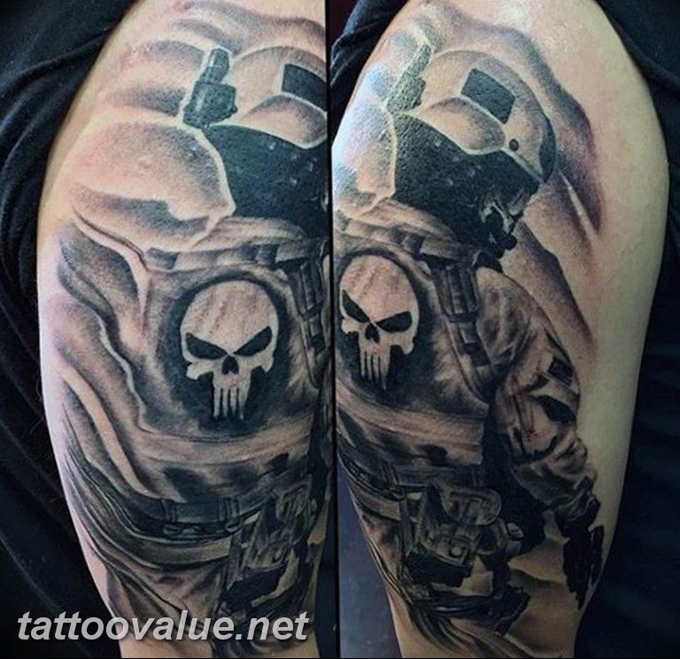 Army Skull Tattoo Skull Helicopter by Capone TattooNOW