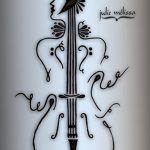photo tattoo cello 19.02.2019 №022 - cello tattoo design idea - tattoovalue.net