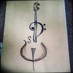 photo tattoo cello 19.02.2019 №033 - cello tattoo design idea - tattoovalue.net