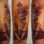 photo tattoo cello 19.02.2019 №076 - cello tattoo design idea - tattoovalue.net