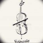 photo tattoo cello 19.02.2019 №087 - cello tattoo design idea - tattoovalue.net