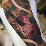 photo tattoo cello 19.02.2019 №097 - cello tattoo design idea - tattoovalue.net
