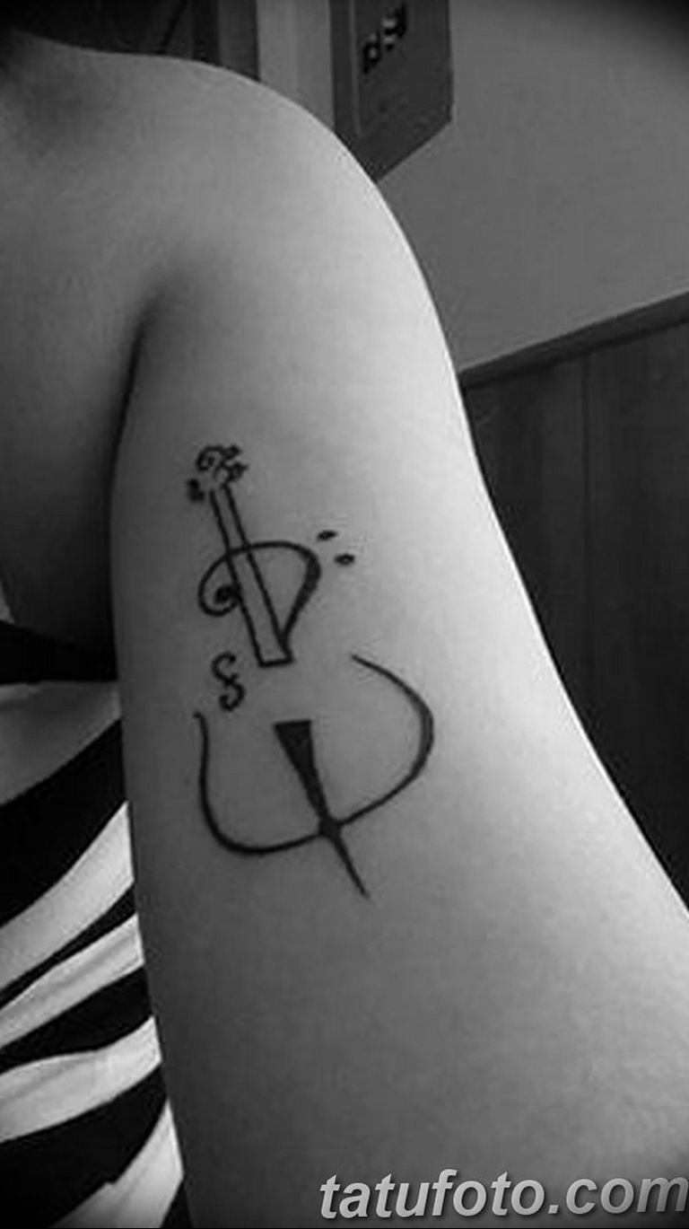 photo tattoo cello 19.02.2019 №004 - cello tattoo design idea - tattoovalue.net