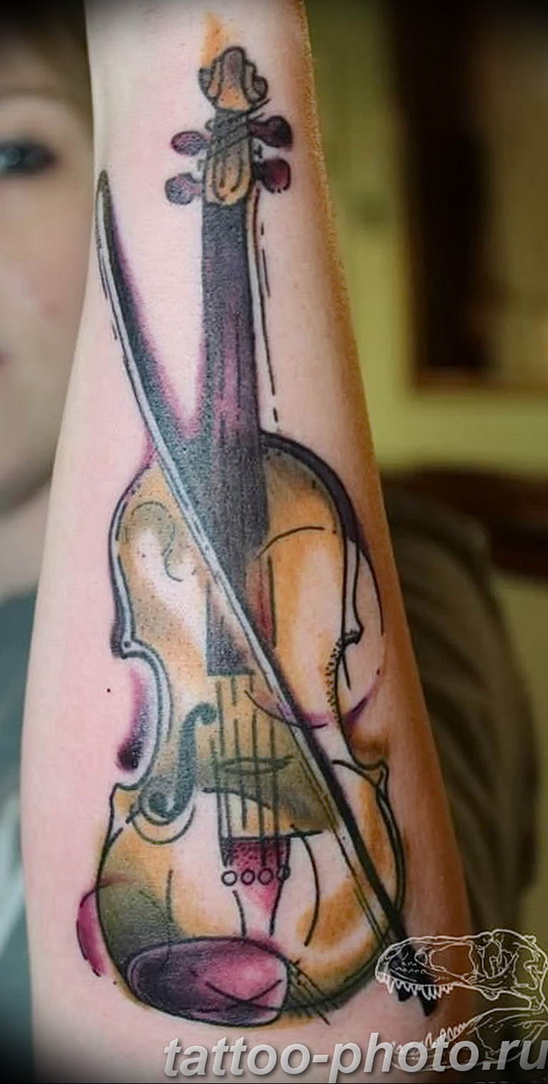 photo tattoo cello 19.02.2019 №021 - cello tattoo design idea - tattoovalue.net