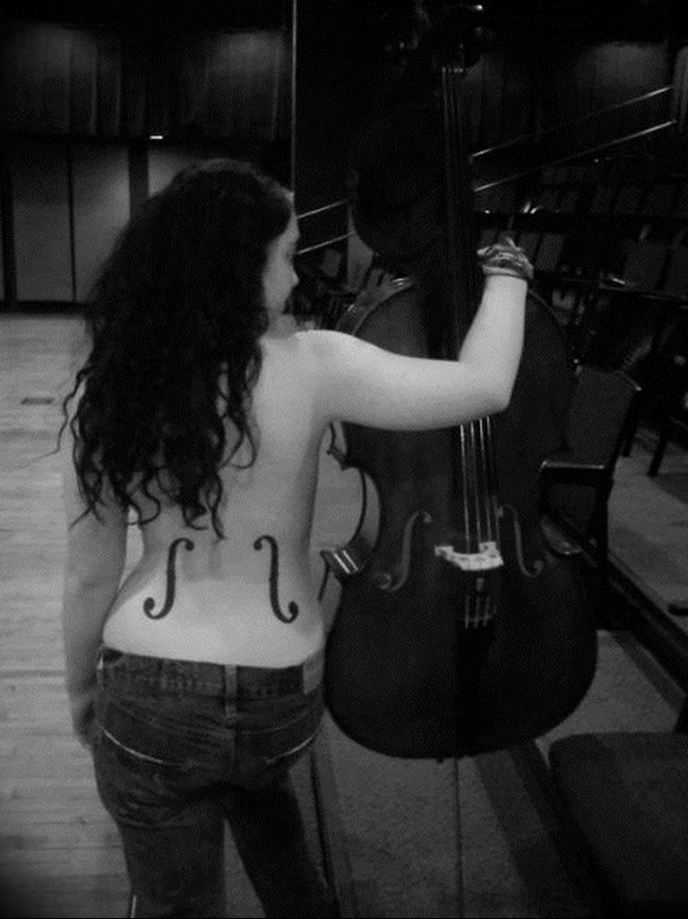 photo tattoo cello 19.02.2019 №039 - cello tattoo design idea - tattoovalue.net