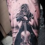 photo tattoo cello 19.02.2019 №046 - cello tattoo design idea - tattoovalue.net
