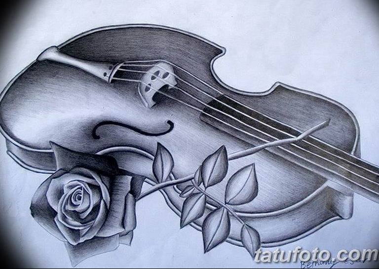 photo tattoo cello 19.02.2019 №049 - cello tattoo design idea - tattoovalue.net