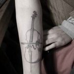 photo tattoo cello 19.02.2019 №056 - cello tattoo design idea - tattoovalue.net
