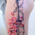 photo tattoo cello 19.02.2019 №062 - cello tattoo design idea - tattoovalue.net