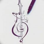 photo tattoo cello 19.02.2019 №064 - cello tattoo design idea - tattoovalue.net