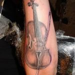 photo tattoo cello 19.02.2019 №065 - cello tattoo design idea - tattoovalue.net