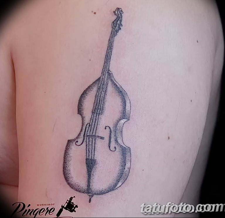 photo tattoo cello 19.02.2019 №066 - cello tattoo design idea - tattoovalue.net
