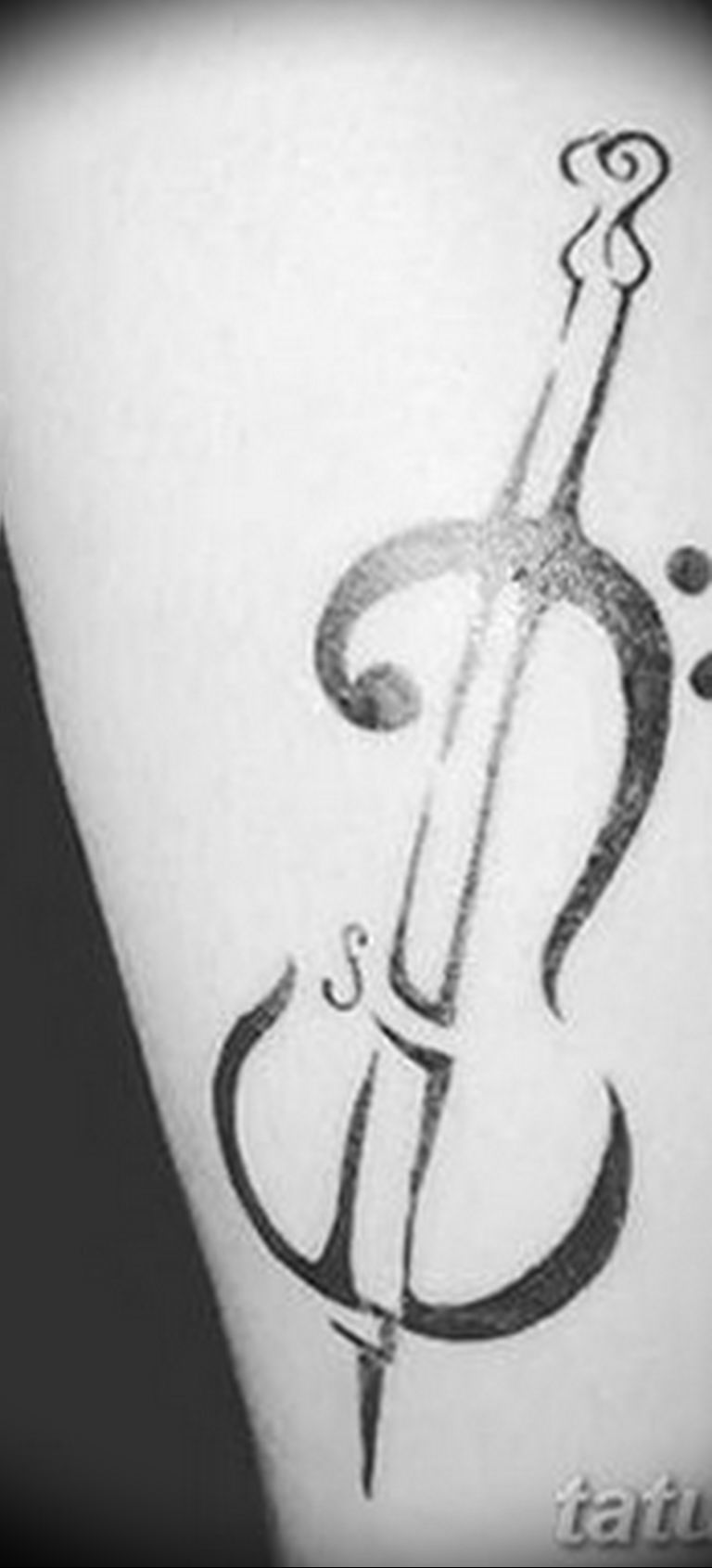 photo tattoo cello 19.02.2019 №074 - cello tattoo design idea - tattoovalue.net