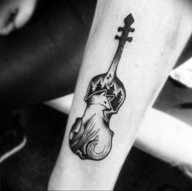 photo tattoo cello 19.02.2019 №113 - cello tattoo design idea - tattoovalue.net