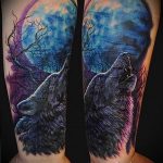 photo tattoo howling wolf 18.02.2019 №134 - wolf tattoo idea howling at moon - tattoovalue.net