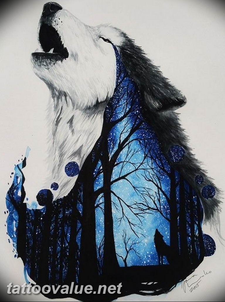 Completely healed black and grayblue wolf tattoo wolf w  Flickr