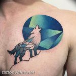 photo tattoo howling wolf 18.02.2019 №171 - wolf tattoo idea howling at moon - tattoovalue.net