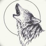 photo tattoo howling wolf 18.02.2019 №003 - wolf tattoo idea howling at moon - tattoovalue.net