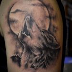 photo tattoo howling wolf 18.02.2019 №017 - wolf tattoo idea howling at moon - tattoovalue.net