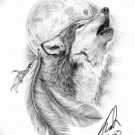 photo tattoo howling wolf 18.02.2019 №018 - wolf tattoo idea howling at moon - tattoovalue.net