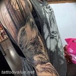 photo tattoo howling wolf 18.02.2019 №019 - wolf tattoo idea howling at moon - tattoovalue.net