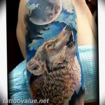 photo tattoo howling wolf 18.02.2019 №023 - wolf tattoo idea howling at moon - tattoovalue.net